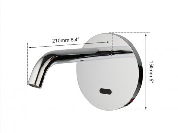 Details wandkraan chroom