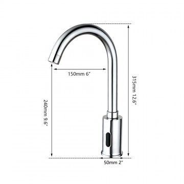 Sensomatica chroom m alto sensorkraan 3