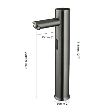 Sensomatica gun metal scuro sensorkraan 2