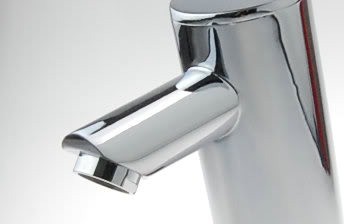 Automatische Touchless Wastafelkraan, DC Aangedreven Sensor Handsfree Badkamerkraan Met Schakelkast, Accusensor, Verchroomd